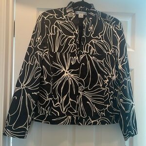 Rafael - woman’s navy/white floral jacket